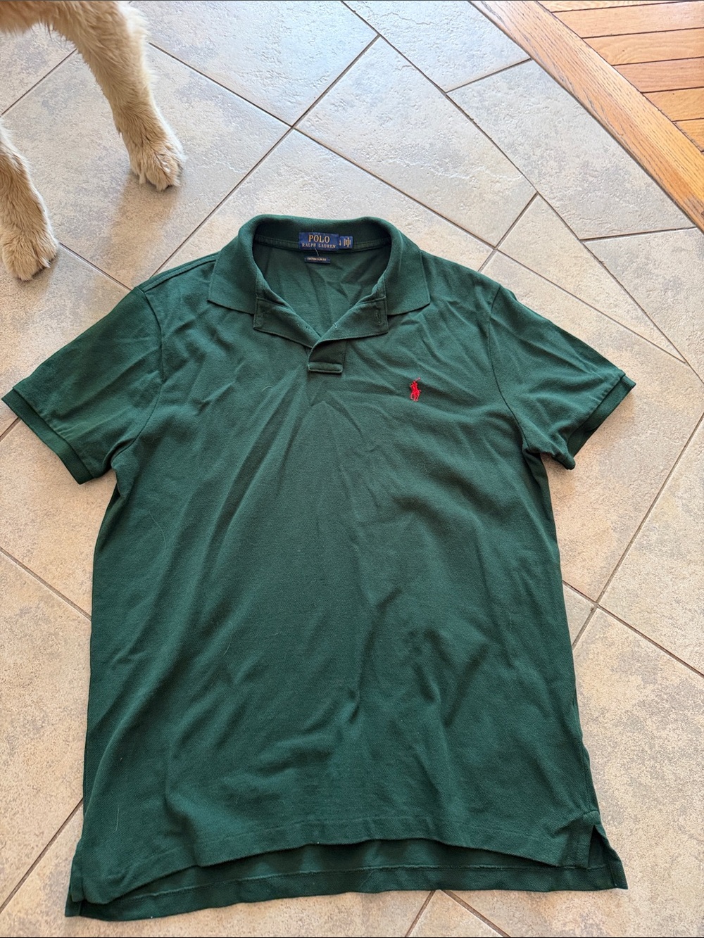 Ralph Lauren Men’s Dark Green Polo with Red Pony large